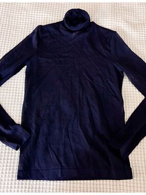 Wolford Mesh Stripe Turtleneck